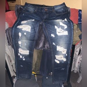 Urban Color distressed 38x32 Modern Fit denim pants. Lightly used zero stretch!